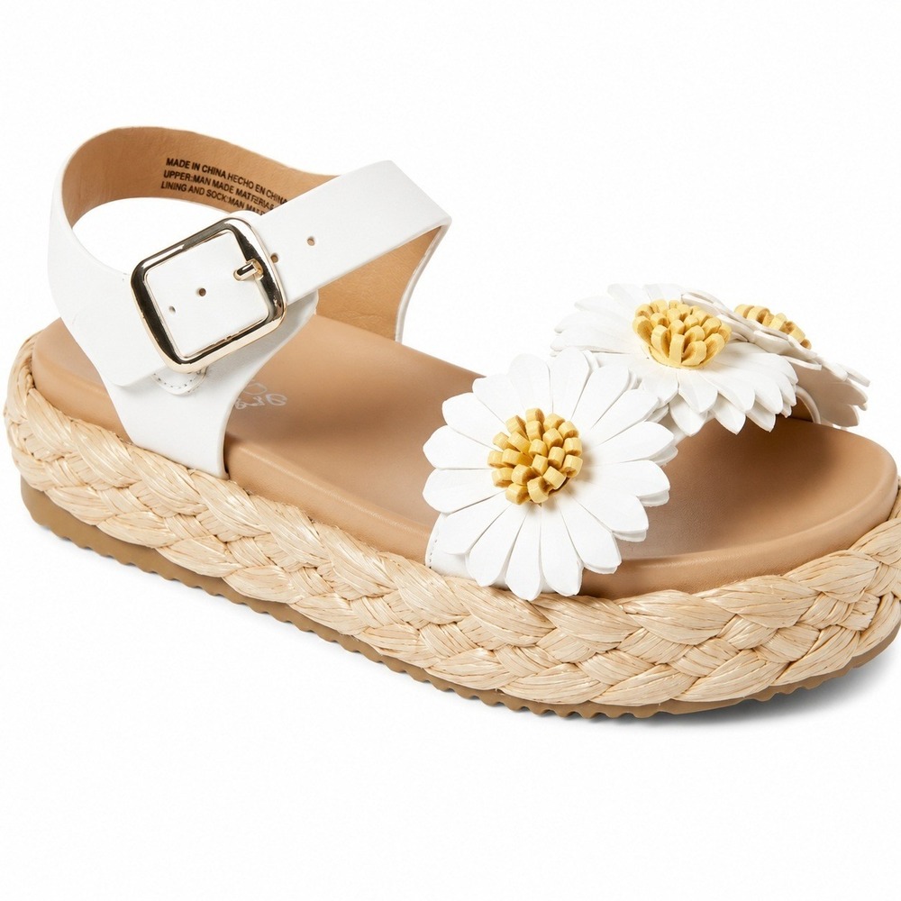 Little Girl Platform Sandals Art Class Makayla Daisy White Size 3 New With Tags